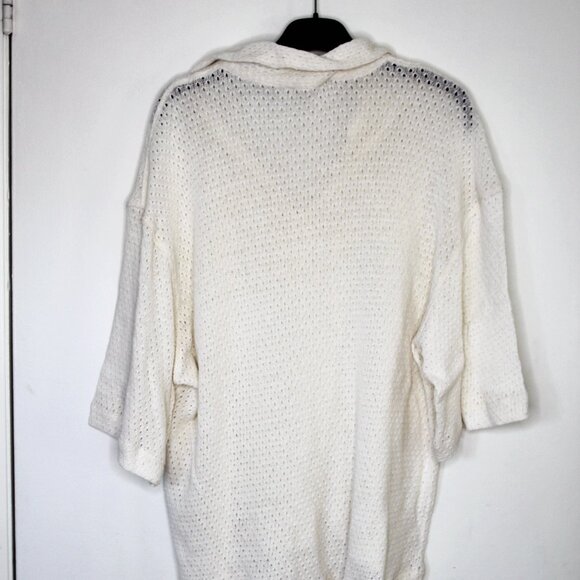 BNWT SS25 I'M BRIAN OPENWORK KNIT JOHNNY COLLAR POLO L - Picture 3 of 12